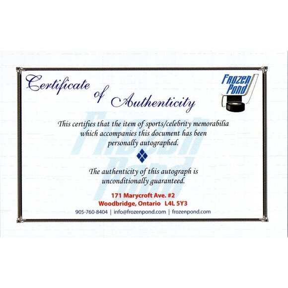 JOFFREY LUPUL SIGNED TORONTO MAPLE LEAFS 8x10 PHOTO Frozen Pond COA - Picture 2 of 2